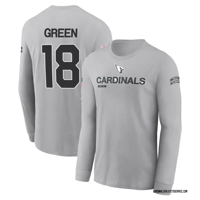 Men's A.J. Green Arizona Cardinals Gray 2024 Salute to Service Long Sleeve T-Shirt