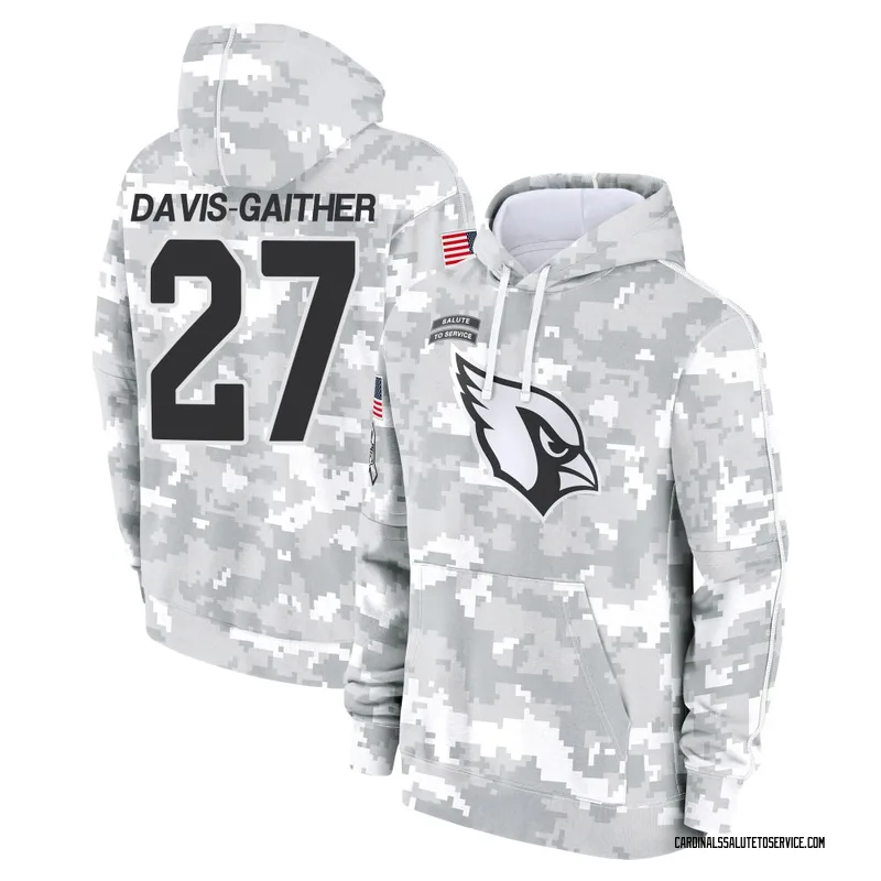 Men's Akeem Davis-Gaither Arizona Cardinals Camo Arctic 2024 Salute to Service Club Fleece Pullover Hoodie