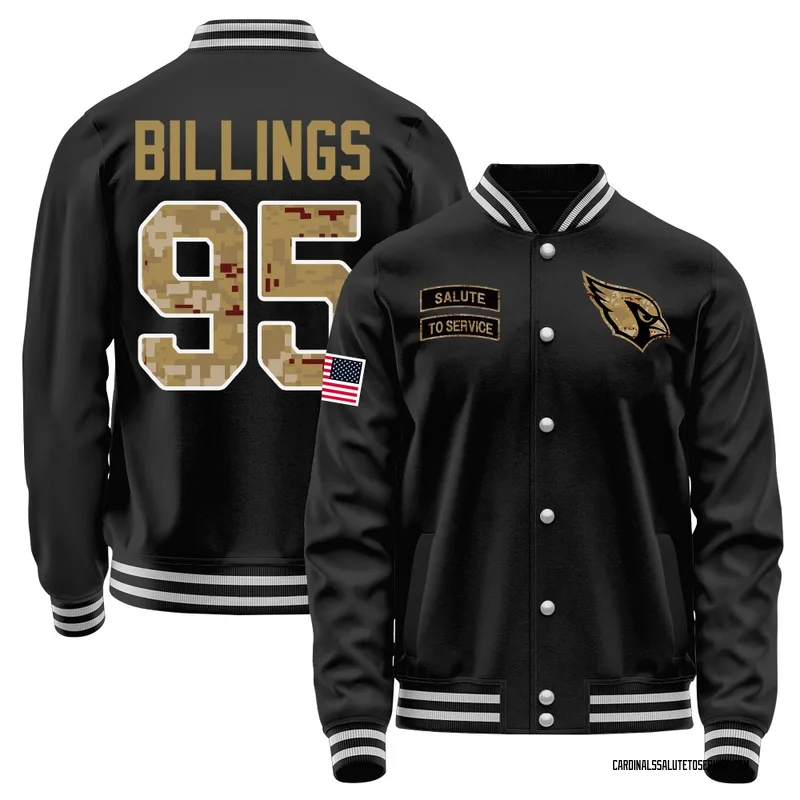 Men's Andrew Billings Arizona Cardinals Black Salute to Service Sideline Performance Jacket