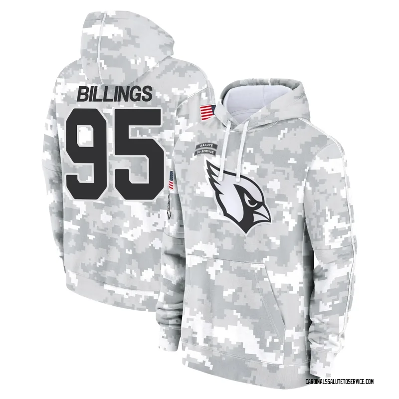 Men's Andrew Billings Arizona Cardinals Camo Arctic 2024 Salute to Service Club Fleece Pullover Hoodie