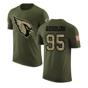 Men's Anthony Goodlow Arizona Cardinals Legend Olive Salute to Service T-Shirt