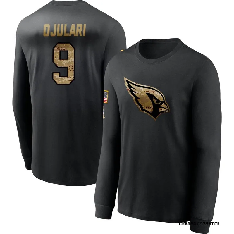 Men's BJ Ojulari Arizona Cardinals Black 2020 Salute To Service Sideline Performance Long Sleeve T-Shirt