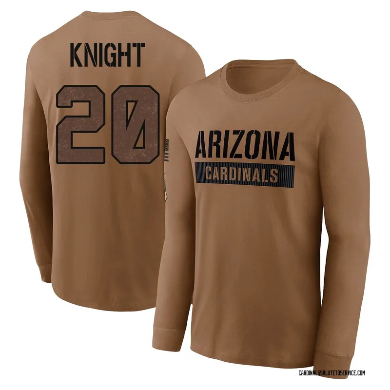 Men's Bam Knight Arizona Cardinals Brown 2023 Salute To Service Long Sleeve T-Shirt