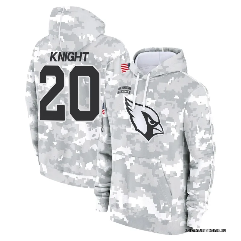 Men's Bam Knight Arizona Cardinals Camo Arctic 2024 Salute to Service Club Fleece Pullover Hoodie