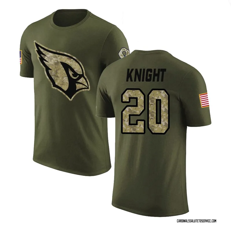 Men's Bam Knight Arizona Cardinals Legend Olive Salute to Service T-Shirt