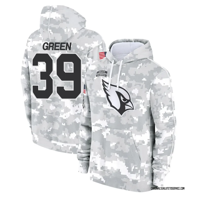 Men's Bryson Green Arizona Cardinals Camo Arctic 2024 Salute to Service Club Fleece Pullover Hoodie