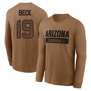 Men's Carson Beck Arizona Cardinals Brown 2023 Salute To Service Long Sleeve T-Shirt