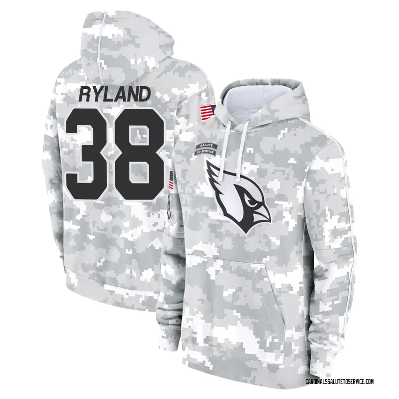 Men's Chad Ryland Arizona Cardinals Camo Arctic 2024 Salute to Service Club Fleece Pullover Hoodie