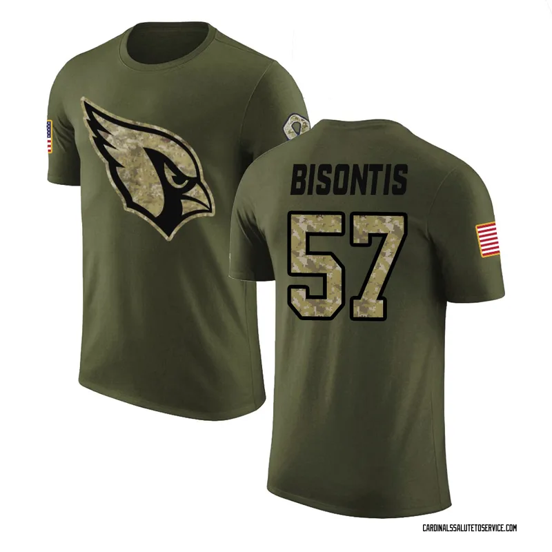 Men's Chase Bisontis Arizona Cardinals Legend Olive Salute to Service T-Shirt