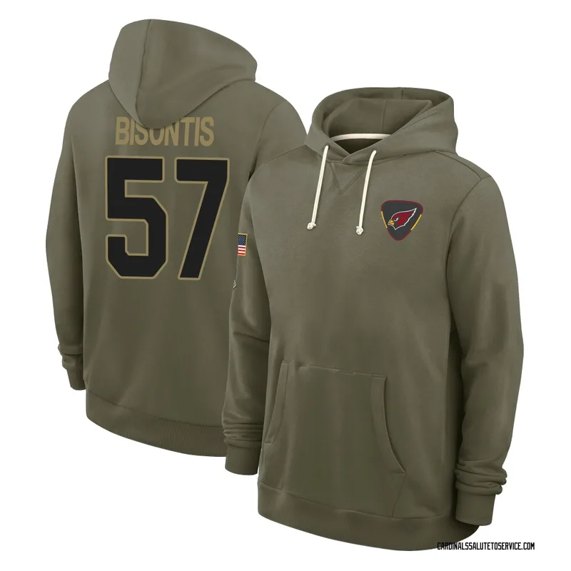 Men's Chase Bisontis Arizona Cardinals Olive 2025 Salute to Service Hoodie