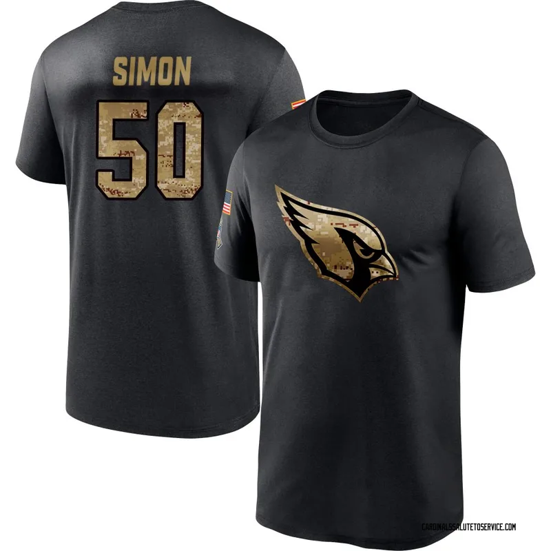Men's Cody Simon Arizona Cardinals Black 2020 Salute To Service Performance T-Shirt
