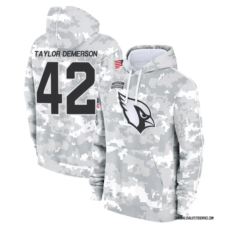 Men's Dadrion Taylor-Demerson Arizona Cardinals Camo Arctic 2024 Salute to Service Club Fleece Pullover Hoodie