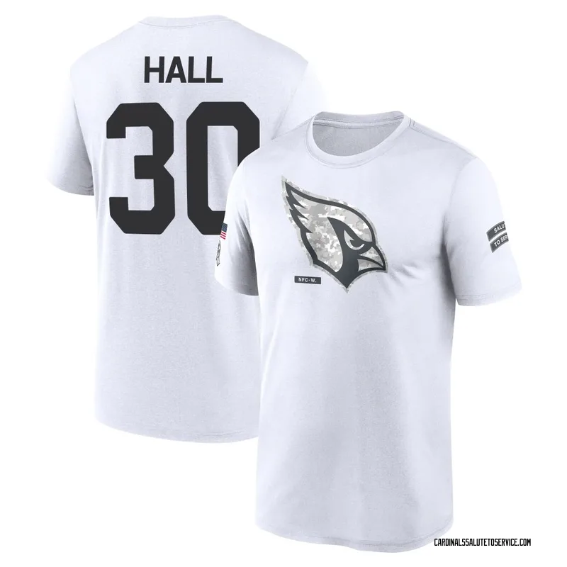 Men's Darren Hall Arizona Cardinals Legend White 2024 Salute to Service Performance T-Shirt