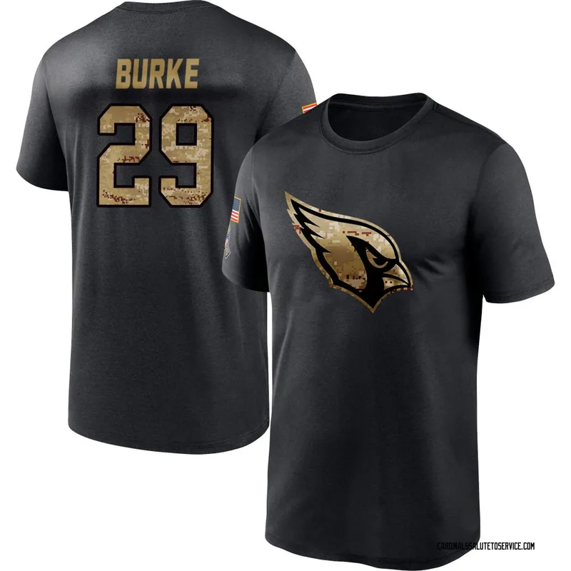 Men's Denzel Burke Arizona Cardinals Black 2020 Salute To Service Performance T-Shirt