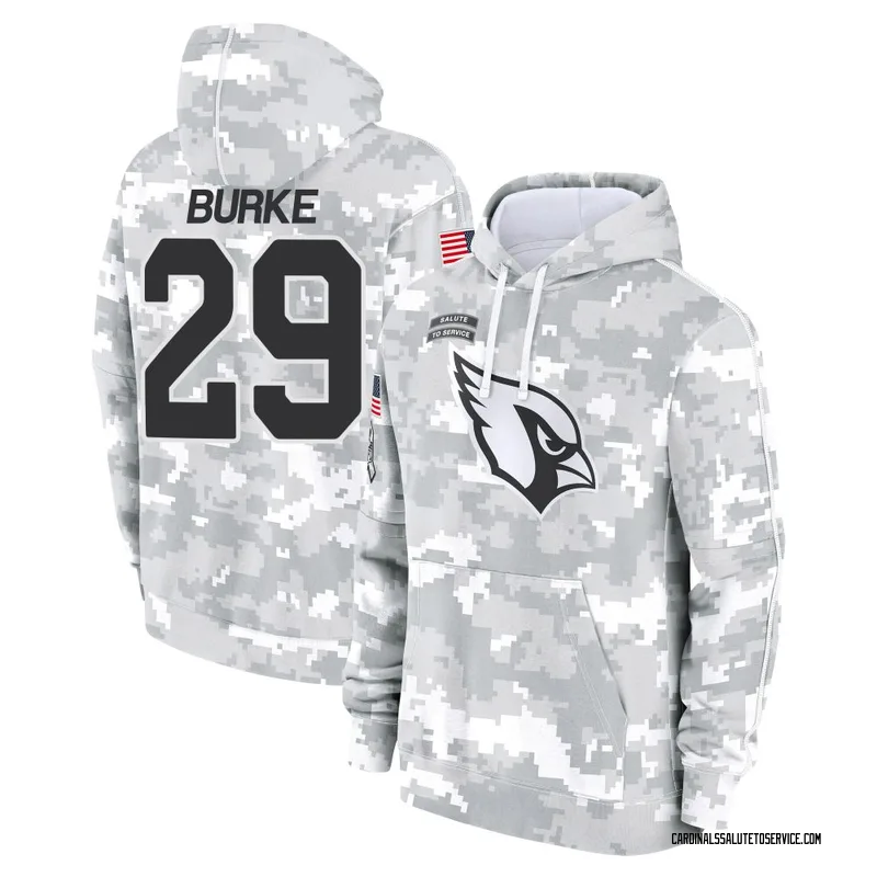 Men's Denzel Burke Arizona Cardinals Camo Arctic 2024 Salute to Service Club Fleece Pullover Hoodie