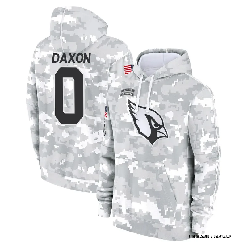 Men's Denzel Daxon Arizona Cardinals Camo Arctic 2024 Salute to Service Club Fleece Pullover Hoodie