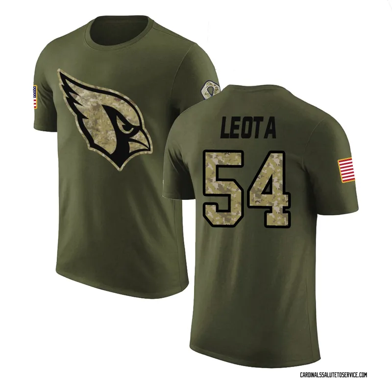 Men's Eku Leota Arizona Cardinals Legend Olive Salute to Service T-Shirt