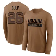 Men's Elijah Culp Arizona Cardinals Brown 2023 Salute To Service Long Sleeve T-Shirt