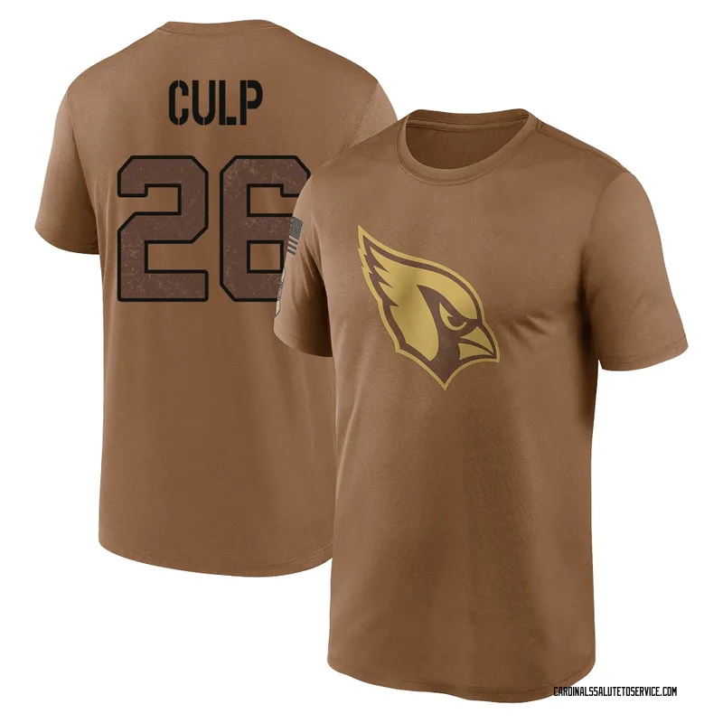 Men's Elijah Culp Arizona Cardinals Legend Brown 2023 Salute To Service Performance T-Shirt