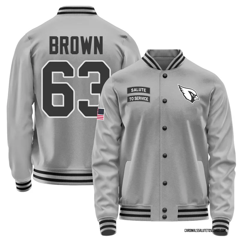 Men's Evan Brown Arizona Cardinals Gray Salute to Service Performance Jacket