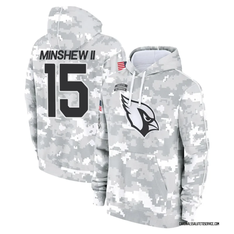 Men's Gardner Minshew II Arizona Cardinals Camo Arctic 2024 Salute to Service Club Fleece Pullover Hoodie