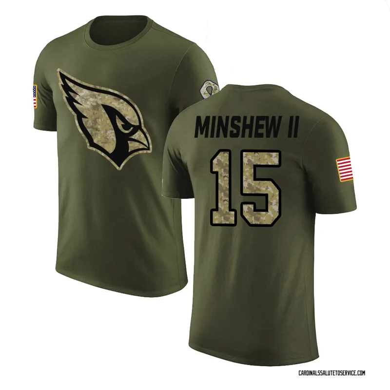 Men's Gardner Minshew II Arizona Cardinals Legend Olive Salute to Service T-Shirt