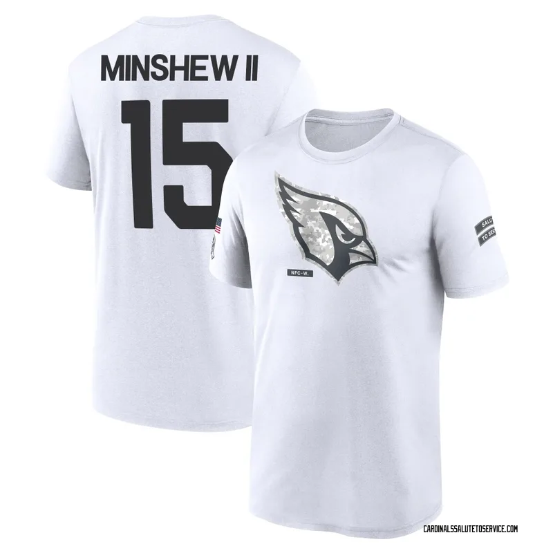 Men's Gardner Minshew II Arizona Cardinals Legend White 2024 Salute to Service Performance T-Shirt