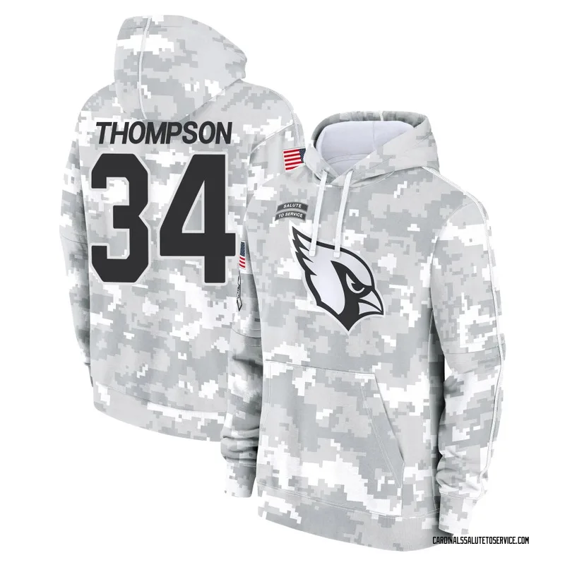 Men's Jalen Thompson Arizona Cardinals Camo Arctic 2024 Salute to Service Club Fleece Pullover Hoodie