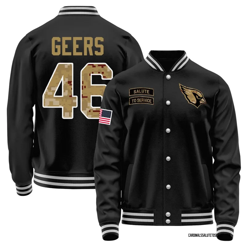 Men's Jameson Geers Arizona Cardinals Black Salute to Service Sideline Performance Jacket