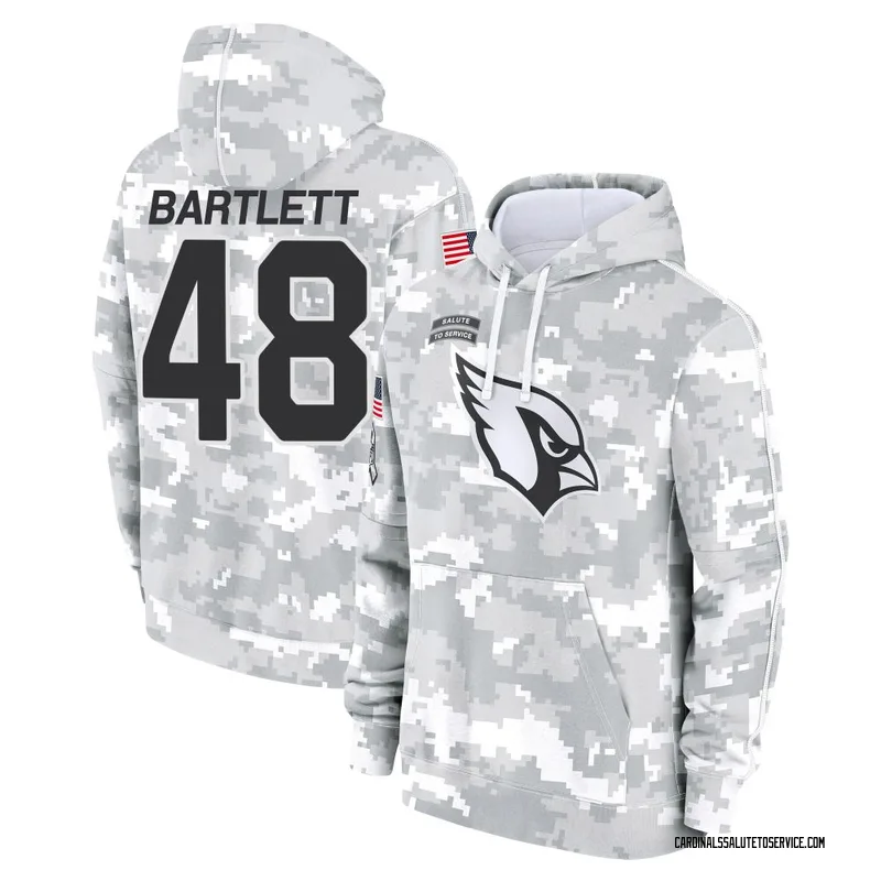 Men's Jared Bartlett Arizona Cardinals Camo Arctic 2024 Salute to Service Club Fleece Pullover Hoodie