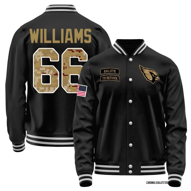 Men's Jayden Williams Arizona Cardinals Black Salute to Service Sideline Performance Jacket