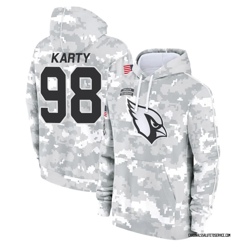 Men's Joshua Karty Arizona Cardinals Camo Arctic 2024 Salute to Service Club Fleece Pullover Hoodie