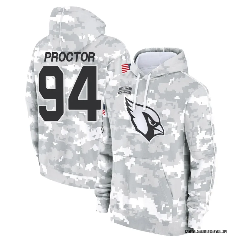 Men's Kaleb Proctor Arizona Cardinals Camo Arctic 2024 Salute to Service Club Fleece Pullover Hoodie