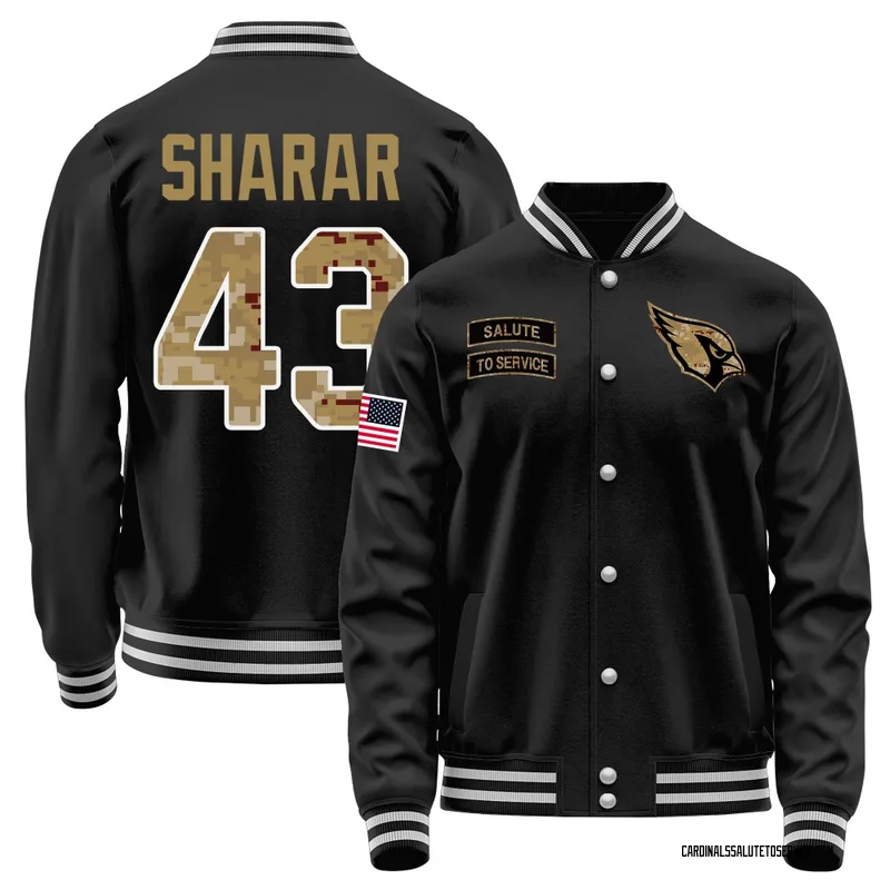Men's Karson Sharar Arizona Cardinals Black Salute to Service Sideline Performance Jacket