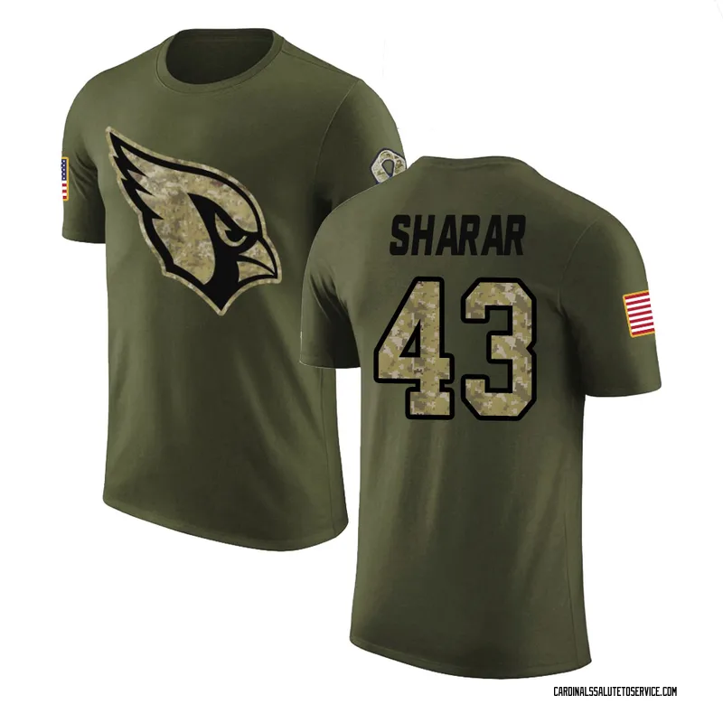 Men's Karson Sharar Arizona Cardinals Legend Olive Salute to Service T-Shirt