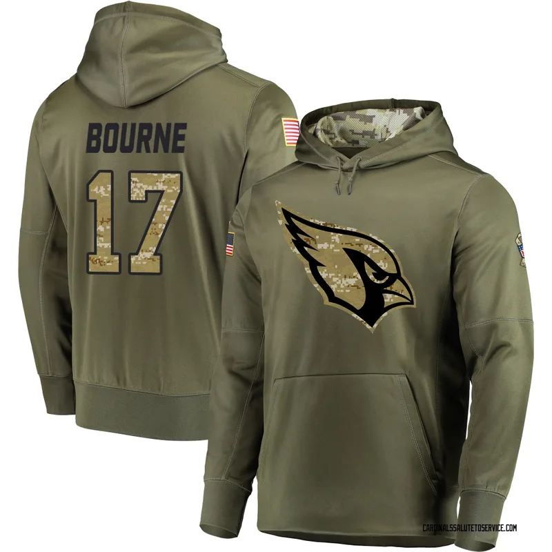Men's Kendrick Bourne Arizona Cardinals Olive Salute to Service Pullover Hoodie