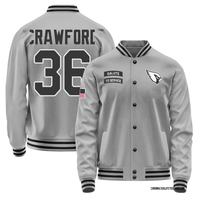 Men's Kitan Crawford Arizona Cardinals Gray Salute to Service Performance Jacket