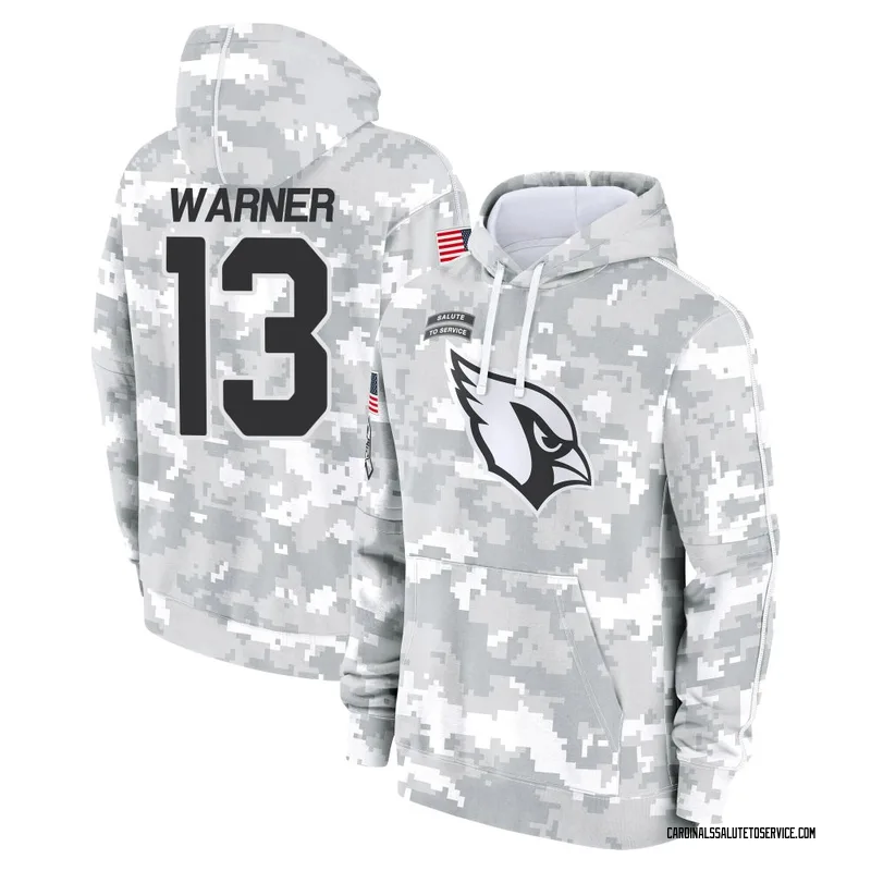Men's Kurt Warner Arizona Cardinals Camo Arctic 2024 Salute to Service Club Fleece Pullover Hoodie