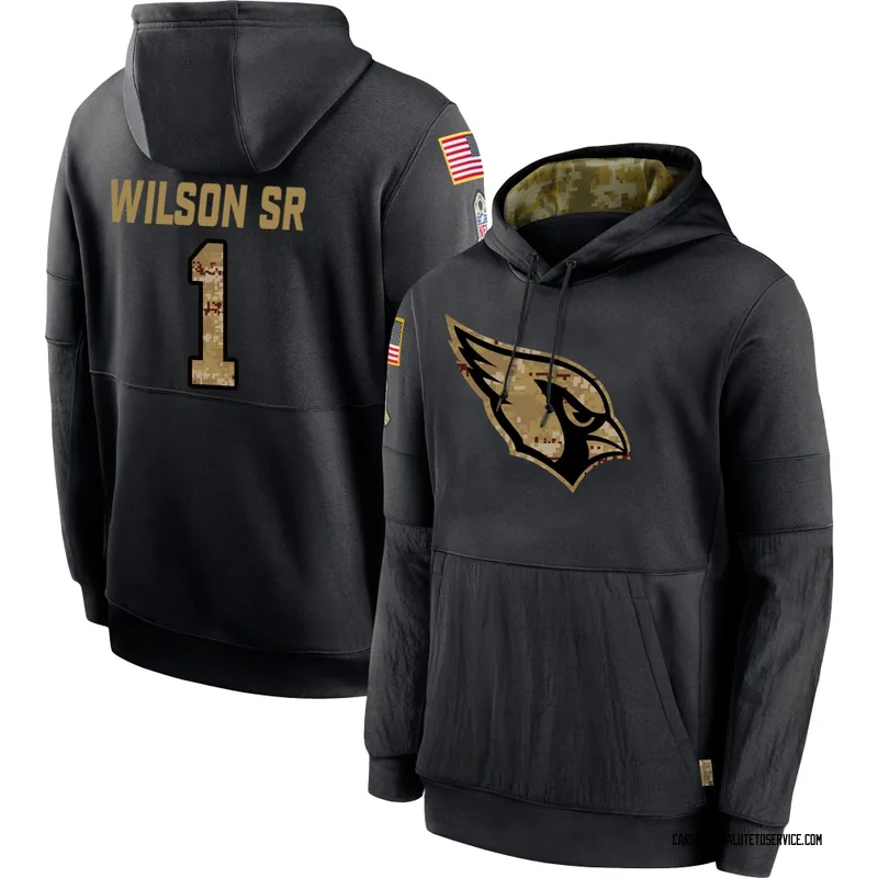 Men's Mack Wilson Sr. Arizona Cardinals Black 2020 Salute to Service Sideline Performance Pullover Hoodie