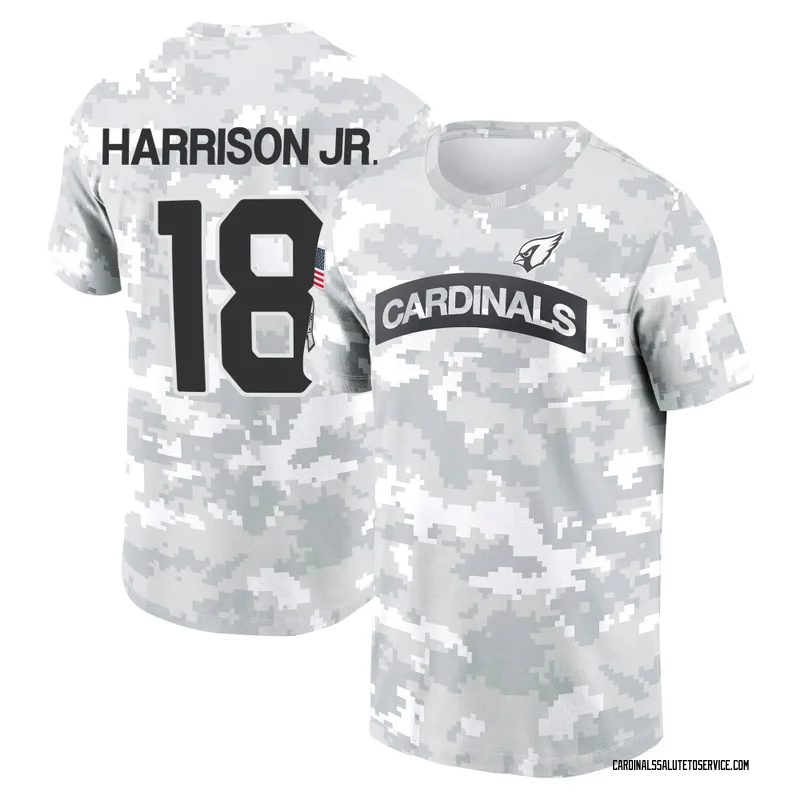 Men's Marvin Harrison Jr. Arizona Cardinals Camo Arctic 2024 Salute to Service Performance T-Shirt