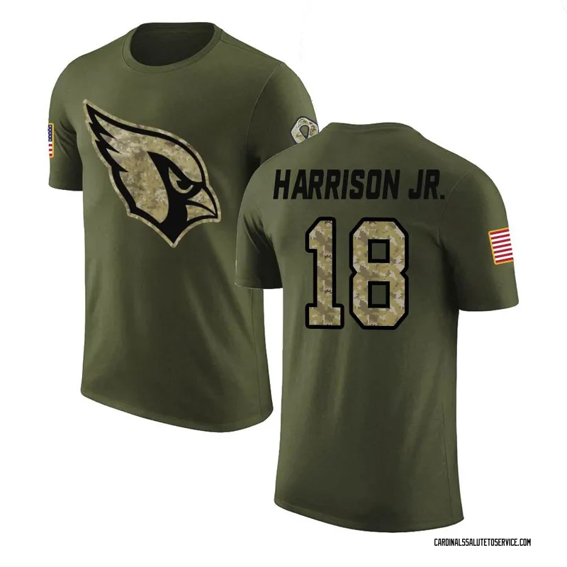 Men's Marvin Harrison Jr. Arizona Cardinals Legend Olive Salute to Service T-Shirt