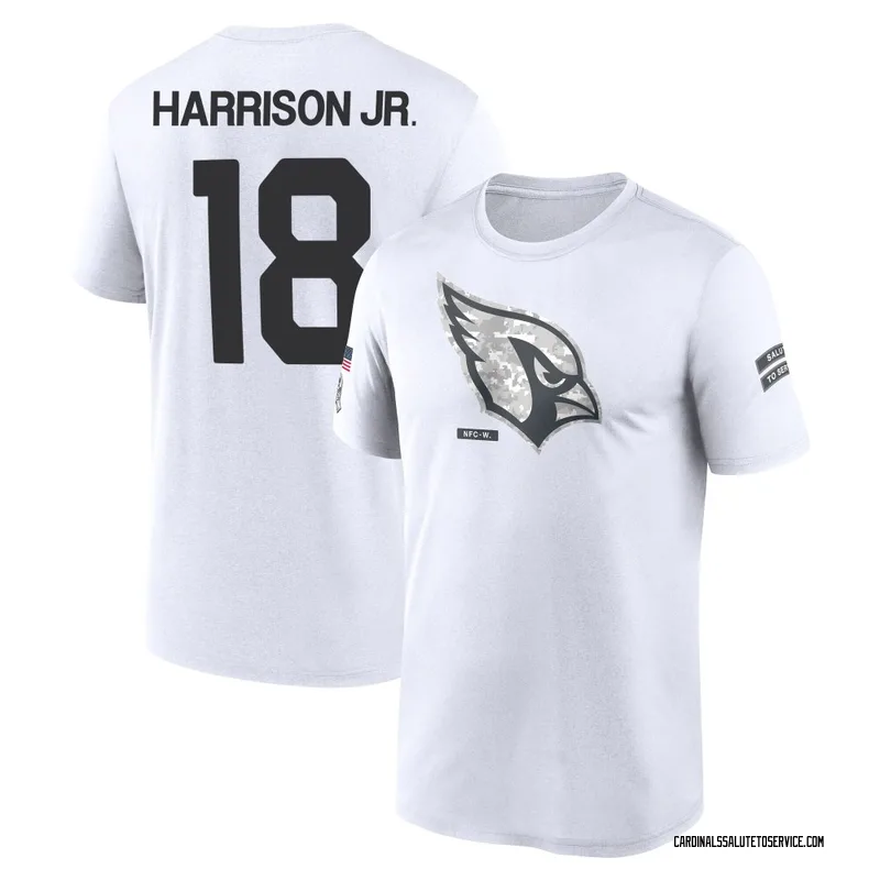 Men's Marvin Harrison Jr. Arizona Cardinals Legend White 2024 Salute to Service Performance T-Shirt