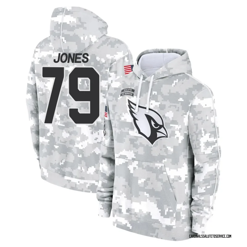 Men's Matthew Jones Arizona Cardinals Camo Arctic 2024 Salute to Service Club Fleece Pullover Hoodie