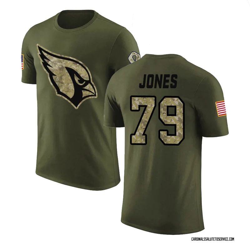 Men's Matthew Jones Arizona Cardinals Legend Olive Salute to Service T-Shirt