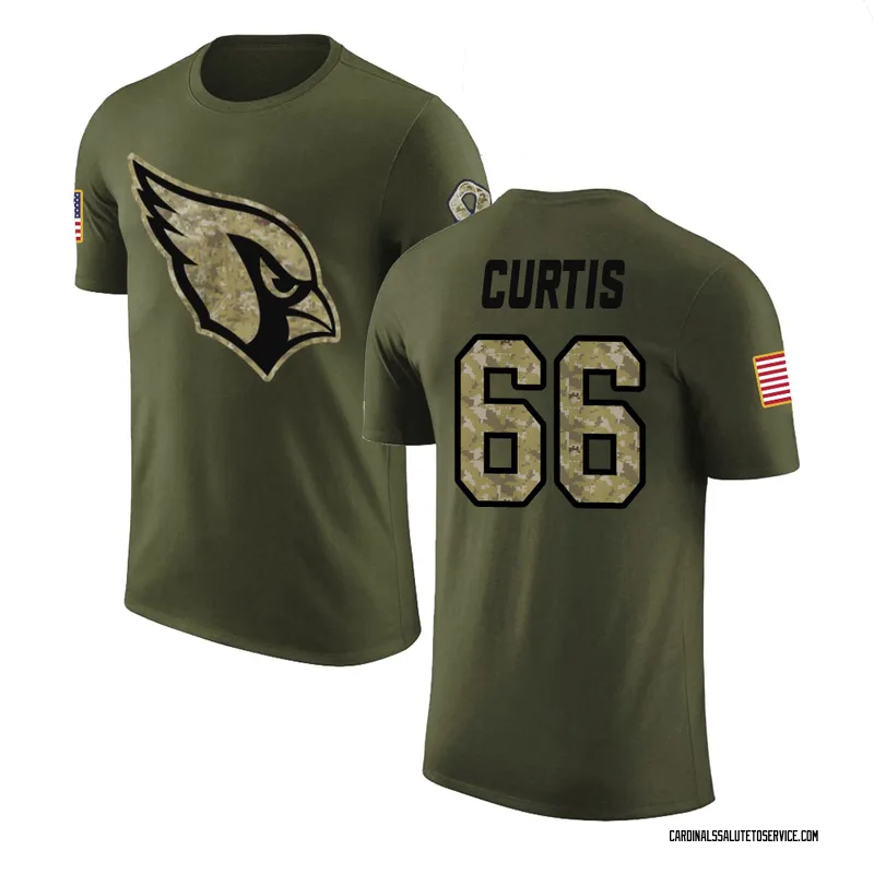 Men's McClendon Curtis Arizona Cardinals Legend Olive Salute to Service T-Shirt