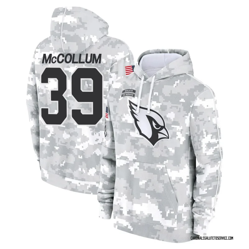 Men's Nate McCollum Arizona Cardinals Camo Arctic 2024 Salute to Service Club Fleece Pullover Hoodie