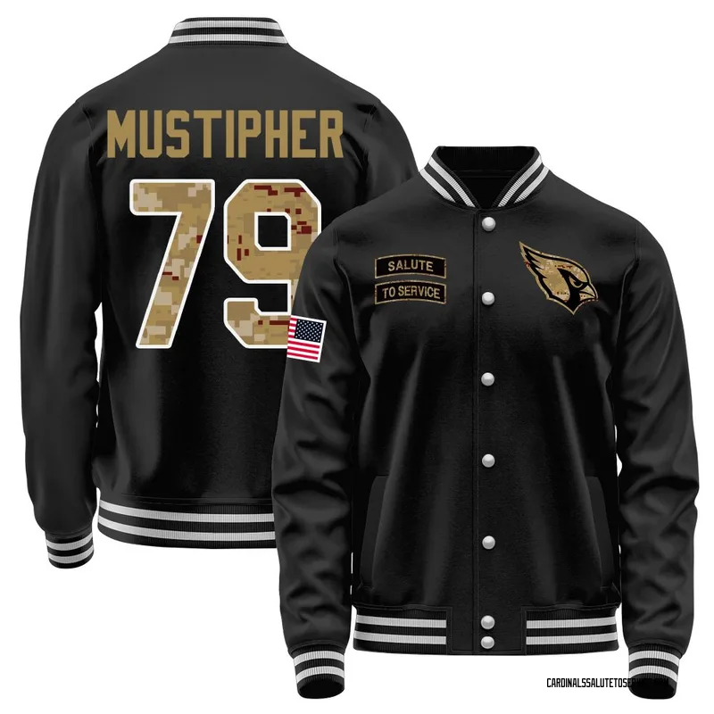 Men's PJ Mustipher Arizona Cardinals Black Salute to Service Sideline Performance Jacket