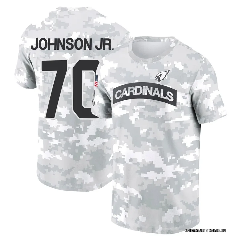 Men's Paris Johnson Jr. Arizona Cardinals Camo Arctic 2024 Salute to Service Performance T-Shirt