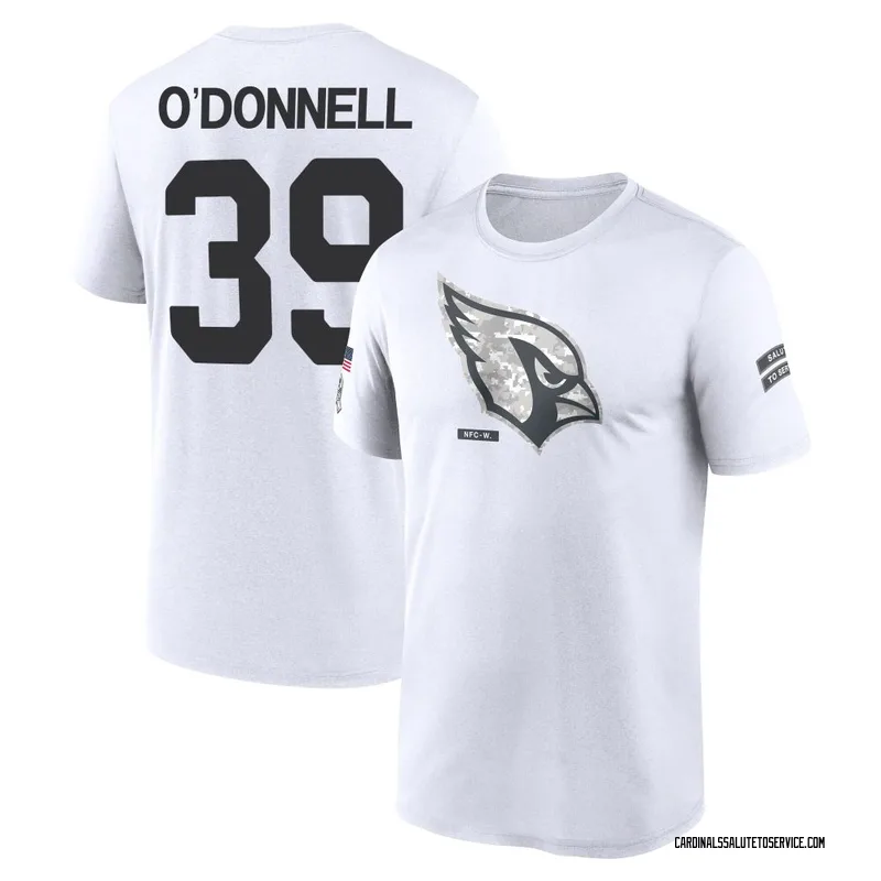 Men's Pat O'Donnell Arizona Cardinals Legend White 2024 Salute to Service Performance T-Shirt