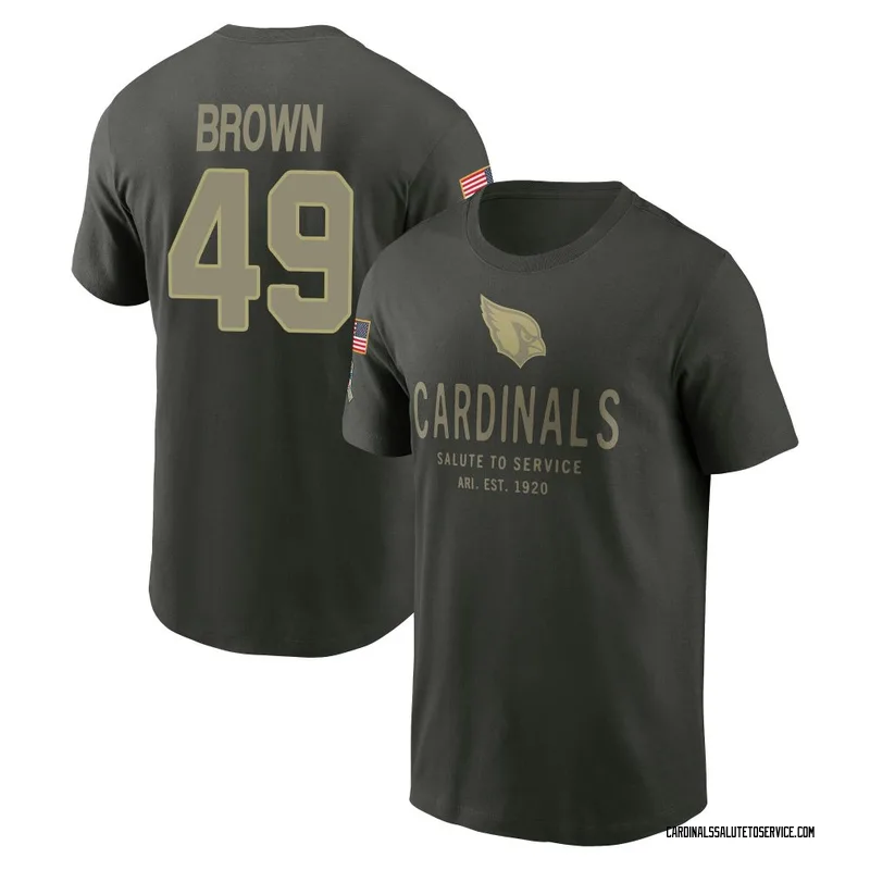 Men's Pharaoh Brown Arizona Cardinals Green Forest/ 2025 Salute to Service Sideline Primary Edge T-Shirt
